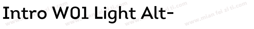 Intro W01 Light Alt字体转换
